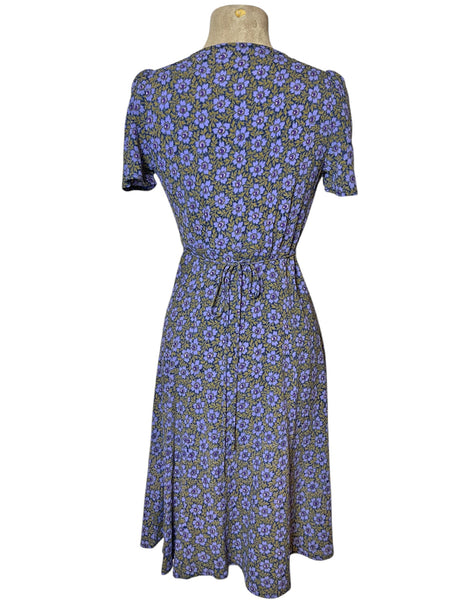 Pretty in Purple Floral Retro Rita Dress