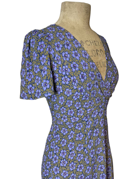 Pretty in Purple Floral Retro Rita Dress