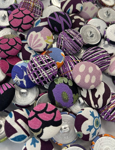 Misc Purple Covered Buttons - Bag of 50 pieces