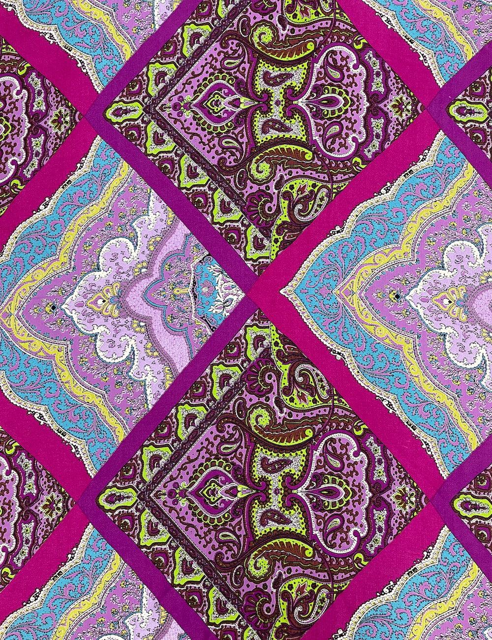 Purple & Green Bright Boho Harriet Sawyer Fabric - 1.5 yds