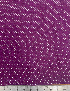 Purple Stars & Dots Fabric - 2.5 yds