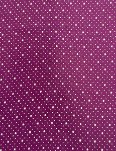 Purple Stars & Dots Fabric - 2.5 yds