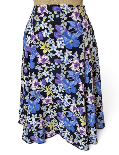 Hawaiian Nights Floral Venice Beach Swing Skirt
