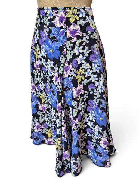 Hawaiian Nights Floral Venice Beach Swing Skirt