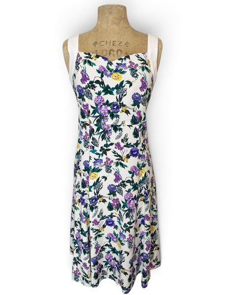 Purple Floral Vineyards Sleeveless Mi Amor Dress
