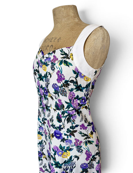 Purple Floral Vineyards Sleeveless Mi Amor Dress
