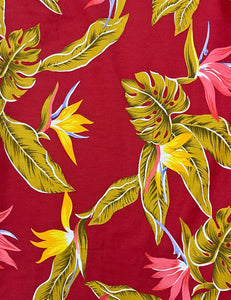 Scout Red Birds of Paradise Backyard Button Up Blouse