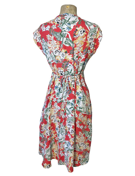 Red Hawaiian Cowgirl Retro Jitterbug Dress