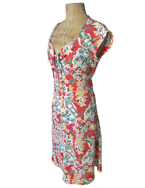 Red Hawaiian Cowgirl Retro Jitterbug Dress