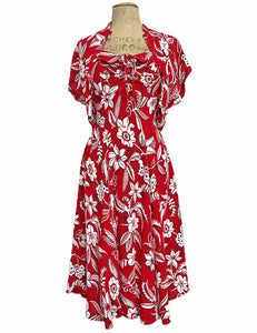 Red Hot Copacabana 1940s Marta Halter Swing Dress With Bolero