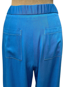 Scout Royal Blue Cotton Twill 1940s Trail Trouser Pant