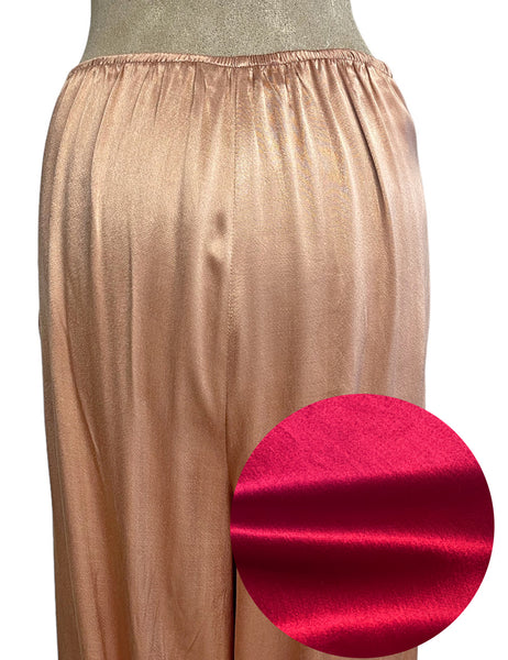 PREORDER - Ruby Red Satin High Waist Palazzo Pants