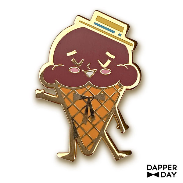 Mmm Chocolate Ice Cream Cone Pin - Final Sale