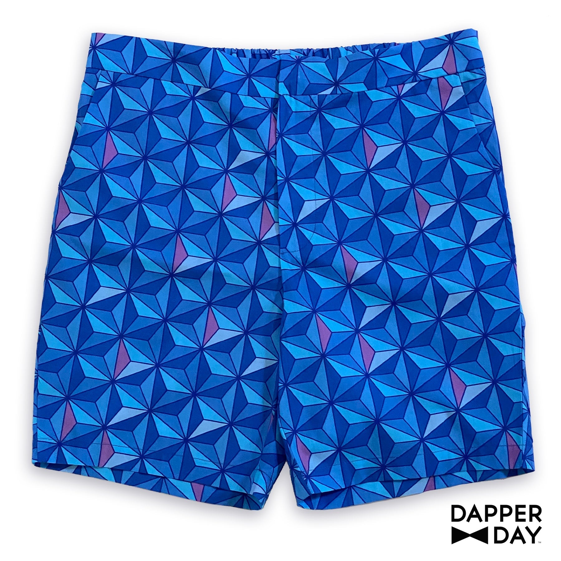 'Sharkstooth’ Cotton Cabana Shorts (Sapphire) - Final Sale