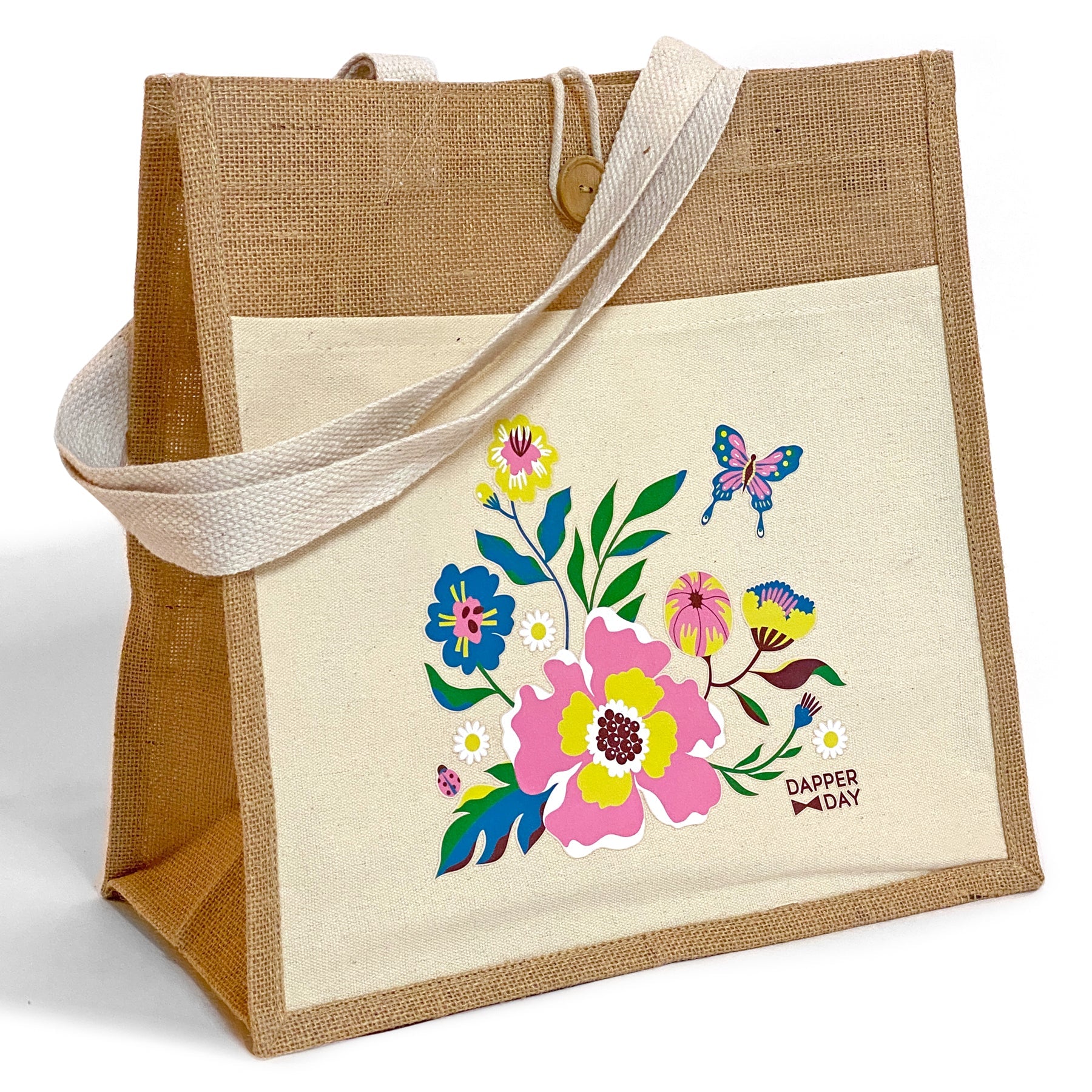 ‘Garden Party’ Jute Bag - Final Sale