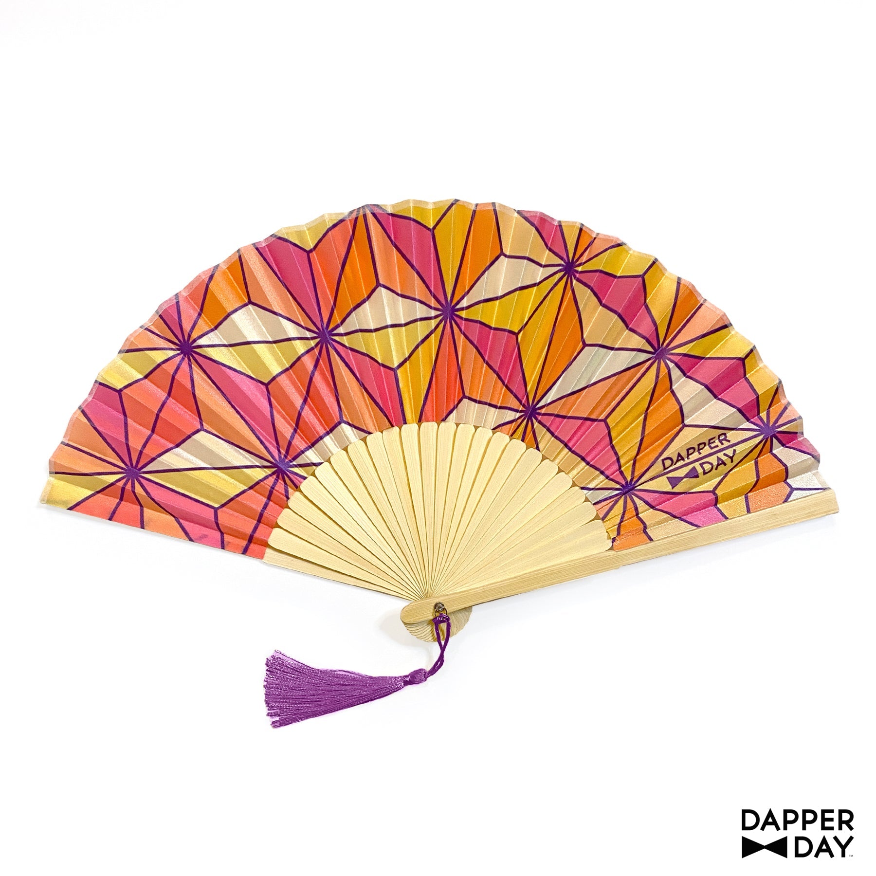 Sharkstooth Print Fan (Tangerine)