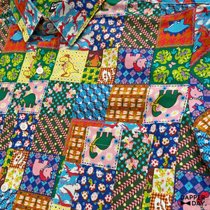 'Prehistoric Patchwork' Cotton Sharp Shirt