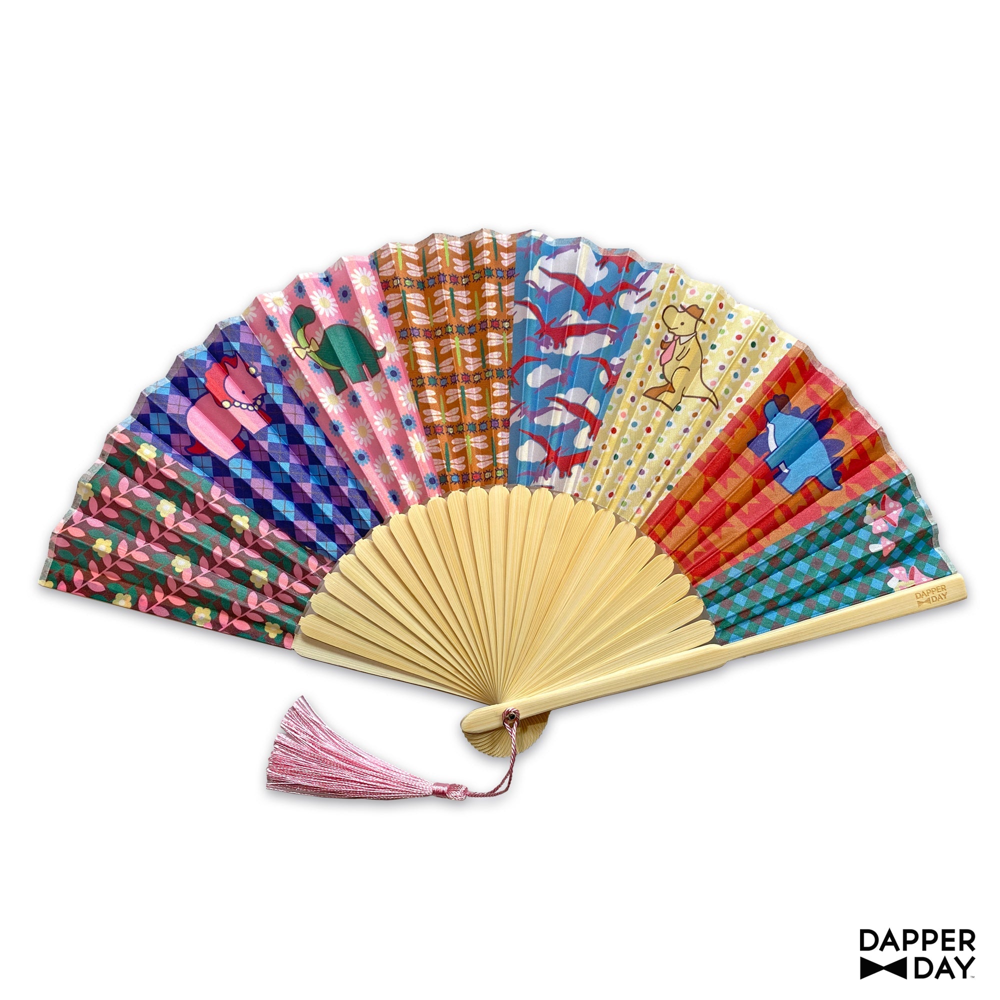 'Prehistoric Patchwork' Fan
