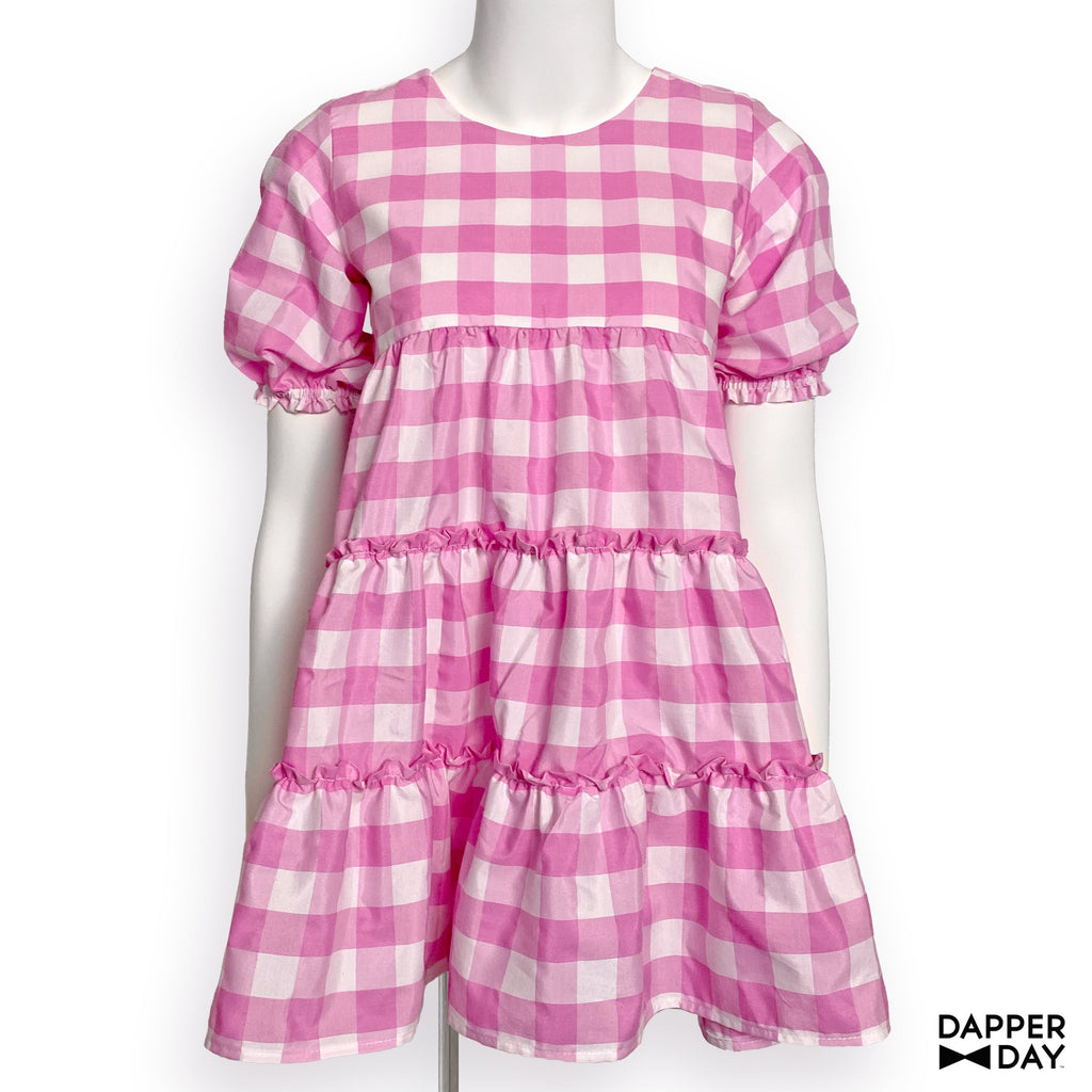 The Prairie Mini Dress (Pink Lilac Gingham) The Prairie Mini Dress (Pink Lilac Gingham)
