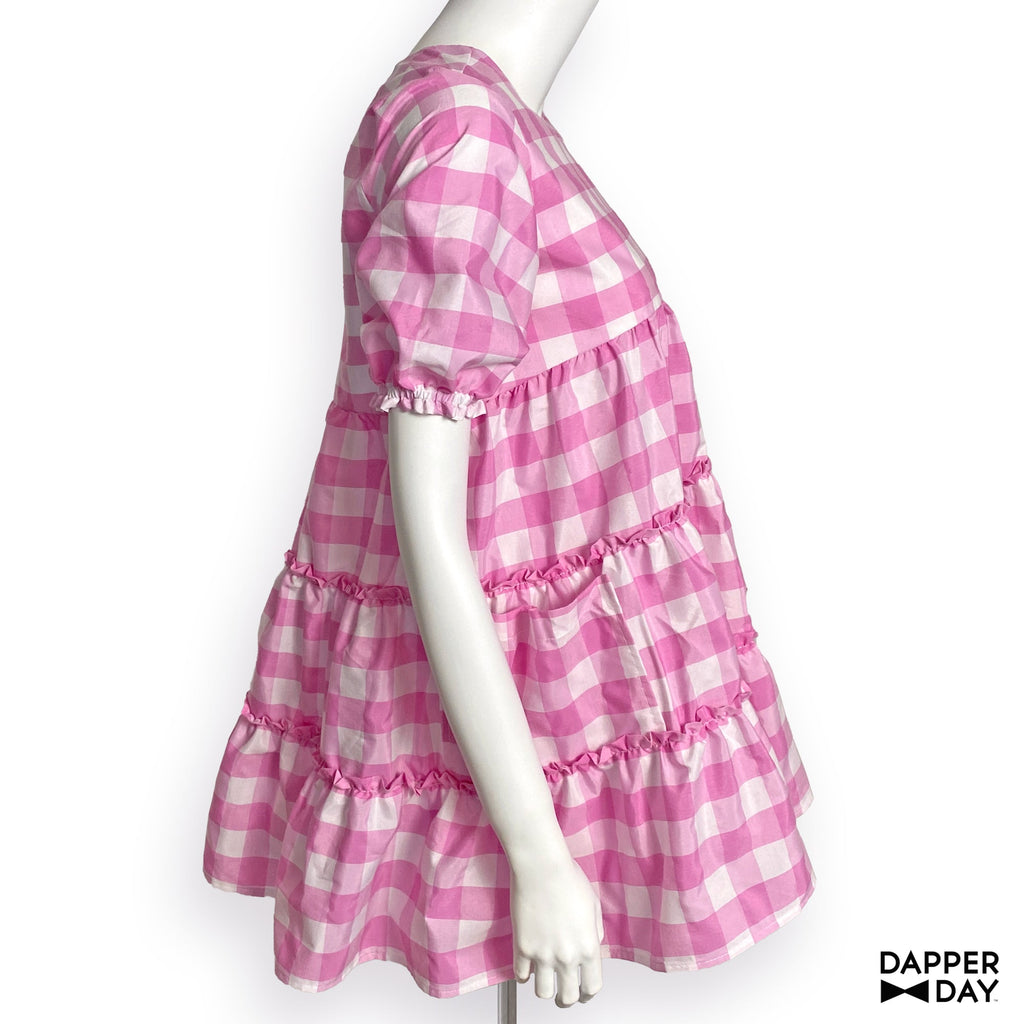 The Prairie Mini Dress (Pink Lilac Gingham) Loco Lindo The Prairie Mini Dress (Pink Lilac Gingham) Loco Lindo