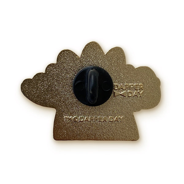 Dapper Stegosaurus Pin in Blue