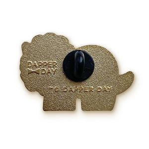 Dapper Triceratops Pin In Pink