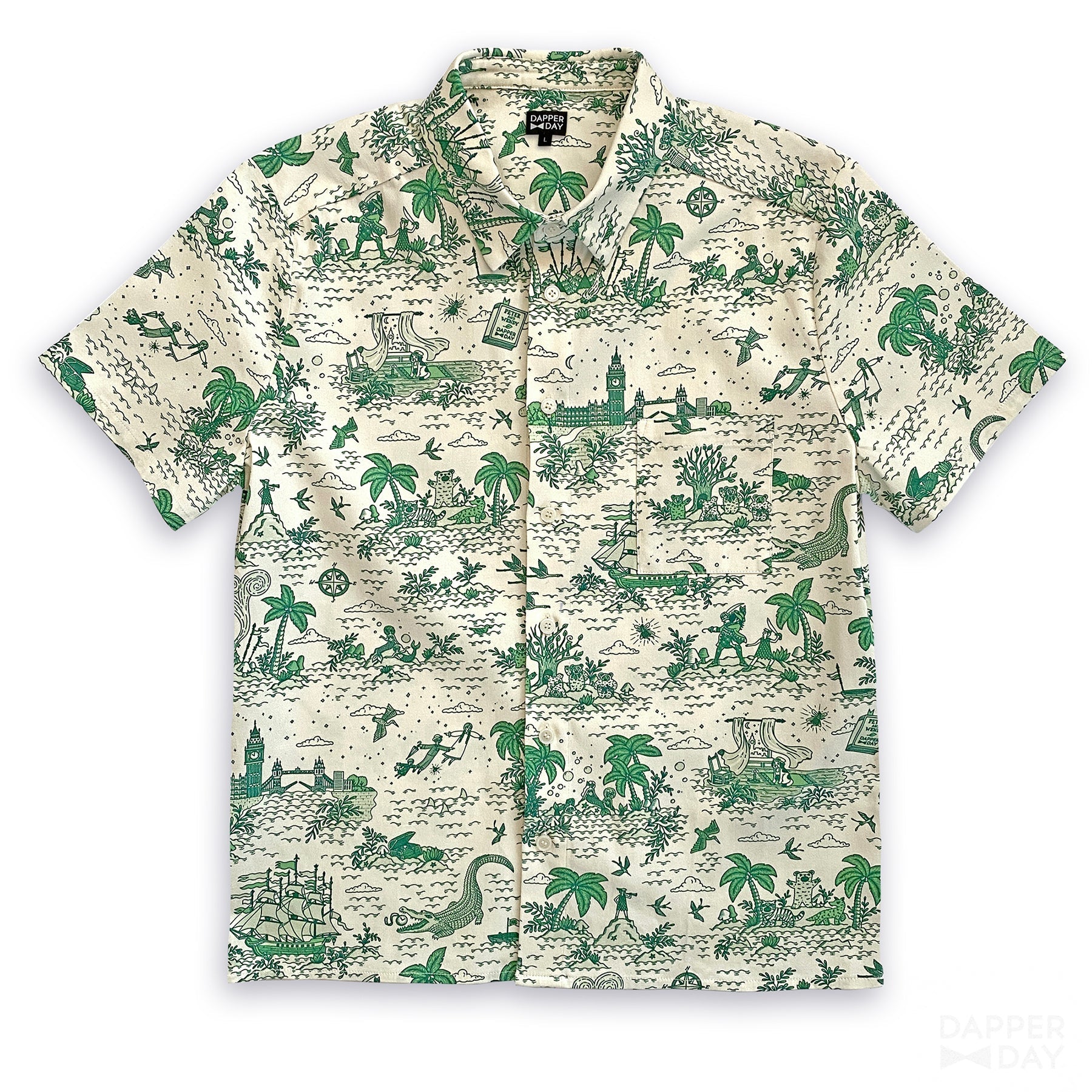 ‘Neverland Toile’ Sharp Shirt in Cotton (Sand)