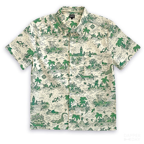 ‘Neverland Toile’ Sharp Shirt in Cotton (Sand)