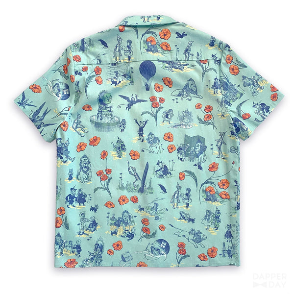 “Land of Oz” Sharp Shirt in Cotton (Aqua)