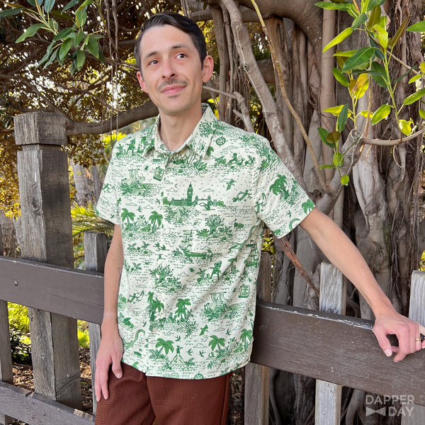 ‘Neverland Toile’ Sharp Shirt in Cotton (Sand)