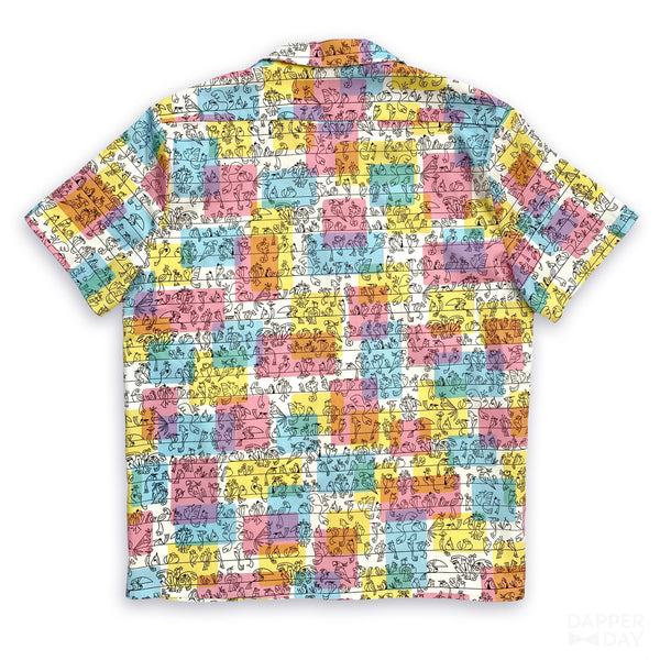'Birds of a Feather' Cabana Shirt in Cotton