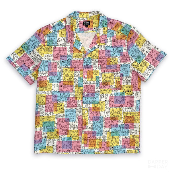 'Birds of a Feather' Cabana Shirt in Cotton
