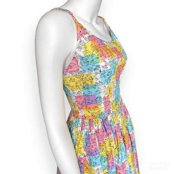 'Birds of a Feather' Party Dress in Cotton