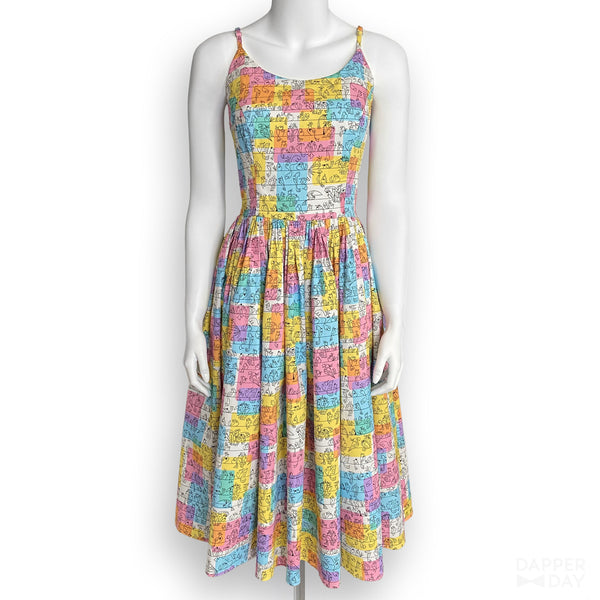 'Birds of a Feather' Party Dress in Cotton