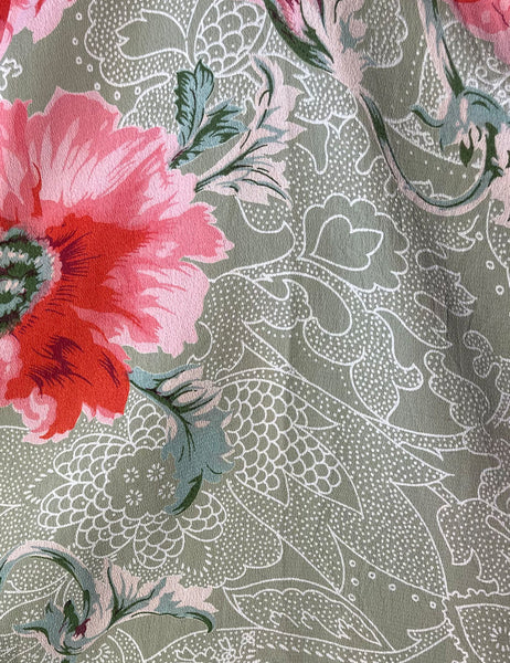 Sage Green Lace Floral Retro Rita Dress