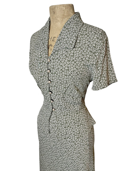 Sage Pixie Posey Dot Button Up Betty Blouse
