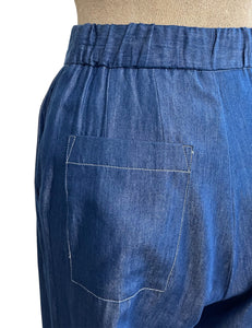 PREORDER - Scout Chambray Denim 1940s High Waist Trail Trouser Pant