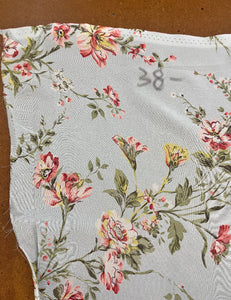 Sheer Pale Blue Spring Floral Fabric - 2 yds
