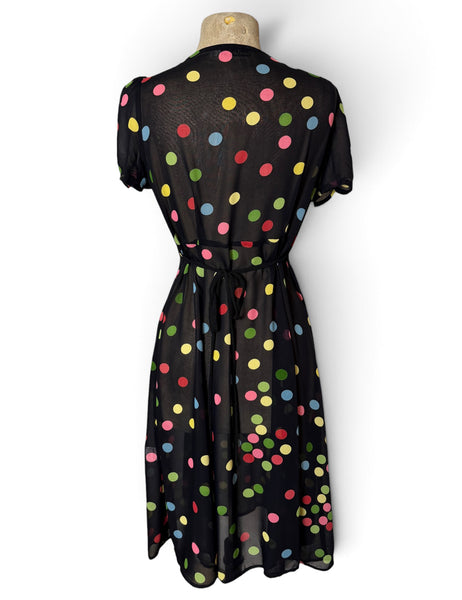 Sheer Colorful Circus Dot Retro Rita Dress
