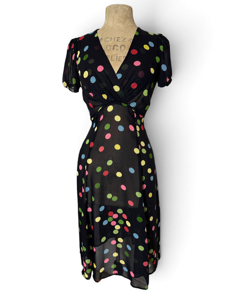 Sheer Colorful Circus Dot Retro Rita Dress
