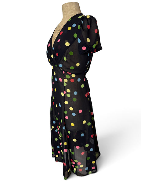 Sheer Colorful Circus Dot Retro Rita Dress