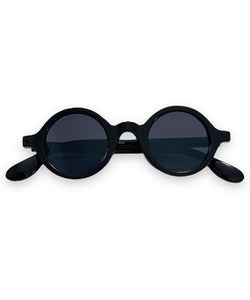 Black Classic 1940s Style Round Sunglasses