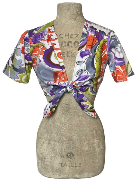 Scout 40s Nouveau Spring Garden Daisy Crop Top