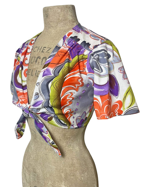 Scout 40s Nouveau Spring Garden Daisy Crop Top