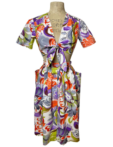 Scout 40s Nouveau Spring Garden Petunia Skirt