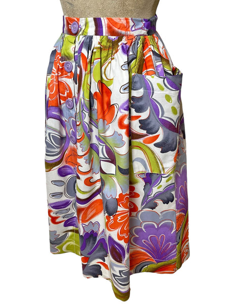 Scout 40s Nouveau Spring Garden Petunia Skirt