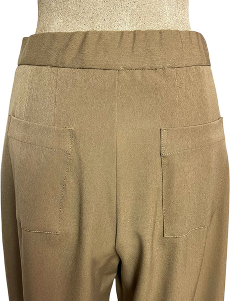 SCOUT - Tan Gaberdine 1940s Wide Leg Trail Trouser Pant