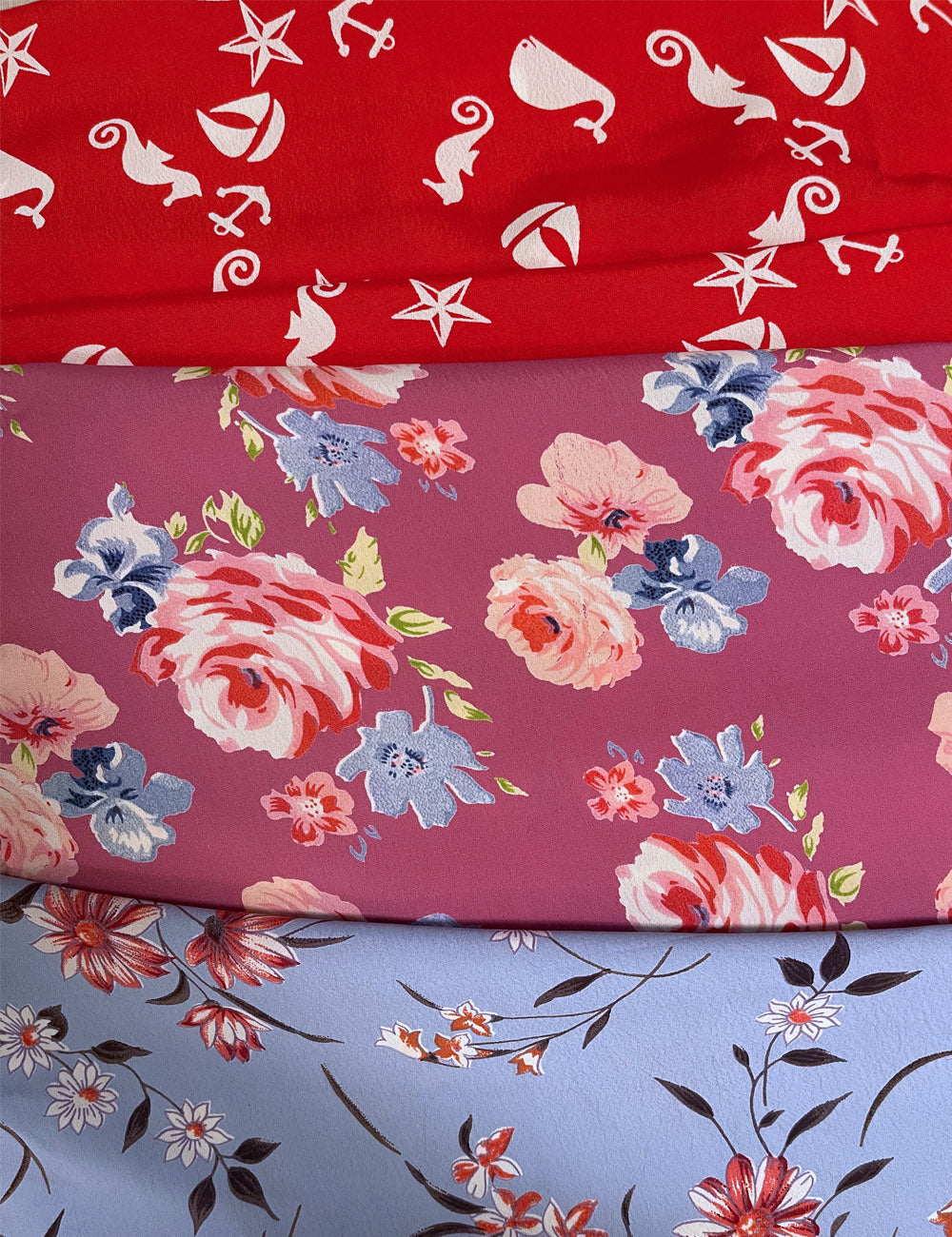 Rayon Crepe Scrap Fabric Bundle
