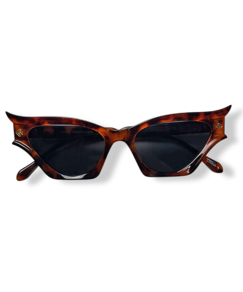 Tortoise Brown Deadly Damsel Vintage Style Sunglasses