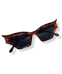 Tortoise Brown Deadly Damsel Vintage Style Sunglasses